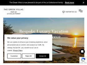 'thegreekvillas.com' screenshot