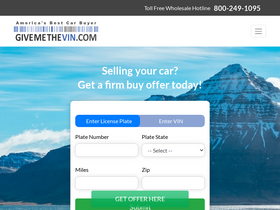 'givemethevin.com' screenshot