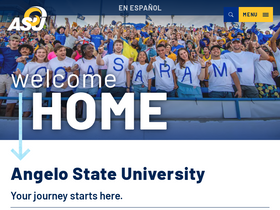 'angelo.edu' screenshot