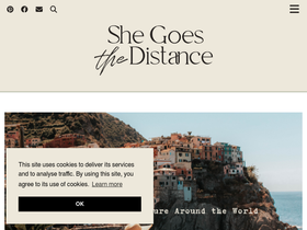 'shegoesthedistance.com' screenshot