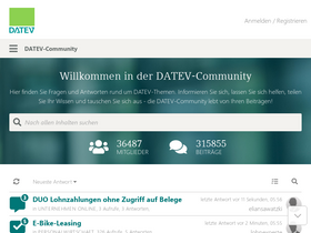 'datev-community.de' screenshot