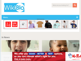 'wikibio.in' screenshot