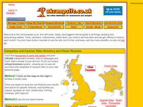 'ukcampsite.co.uk' screenshot