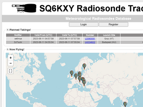 'radiosondy.info' screenshot