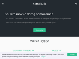 'nemoku.lt' screenshot