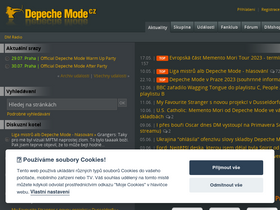 'depechemode.cz' screenshot