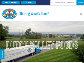 'dutchvalleyfoods.com' screenshot