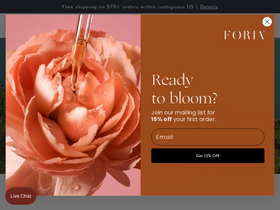 'foriawellness.com' screenshot