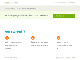 'nicetranslator.com' screenshot