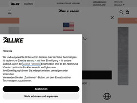 Allike Store website screenshot