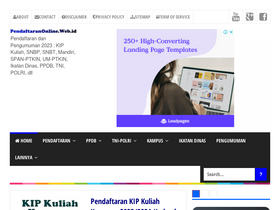 'pendaftaranonline.web.id' screenshot