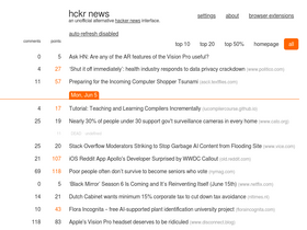 'hckrnews.com' screenshot