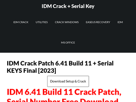 'idmcrackeys.com' screenshot