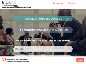 'emploi.ci' screenshot
