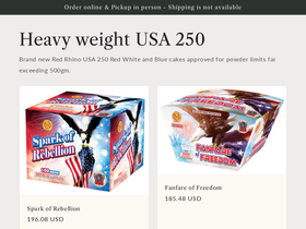 barbourfireworks.com homepage screenshot