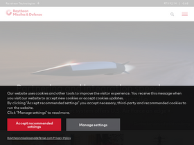 'raytheonmissilesanddefense.com' screenshot
