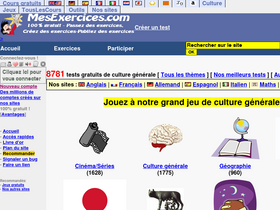 'mesexercices.com' screenshot