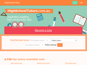 'highschooltutors.com.au' screenshot
