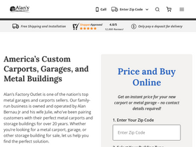 'alansfactoryoutlet.com' screenshot