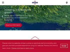 'irvingoil.com' screenshot