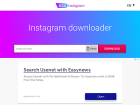 'sssinstagram.com' screenshot