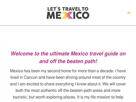 'letstraveltomexico.com' screenshot