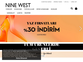 'ninewest.com.tr' screenshot