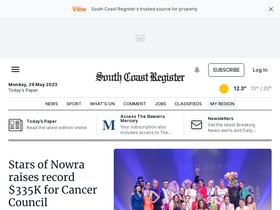 'southcoastregister.com.au' screenshot