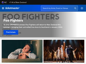 'ticketmaster.co.nz' screenshot