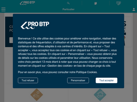 'vacances.probtp.com' screenshot