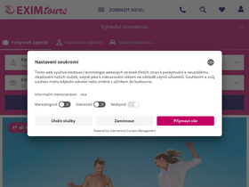 'eximtours.cz' screenshot
