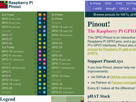 'pinout.xyz' screenshot