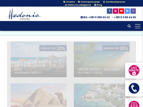 'hedonictravel.rs' screenshot