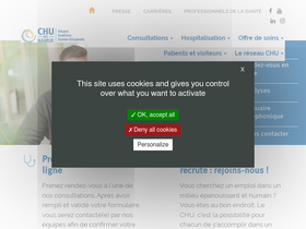 'chuuclnamur.be' screenshot