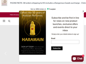 'alharamainperfumes.co.uk' screenshot