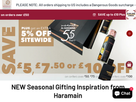 'alharamainperfumes.co.uk' screenshot