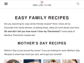 'mamalovestocook.com' screenshot
