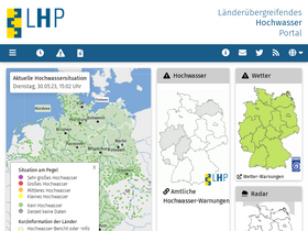 'hochwasserzentralen.de' screenshot