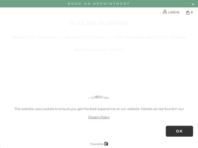 mcguirediamonds.ie homepage screenshot