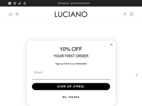 Luciano Fashion website screenshot