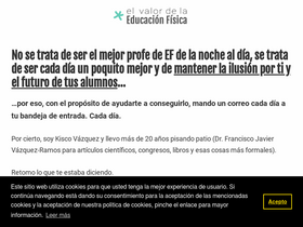 'elvalordelaeducacionfisica.com' screenshot
