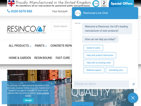 'resincoat.co.uk' screenshot