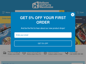 partyville.shop homepage screenshot