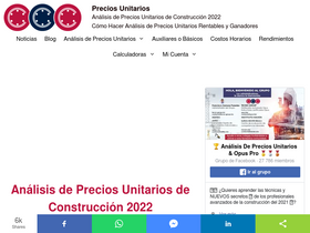 'analisisdepreciosunitarios.com' screenshot