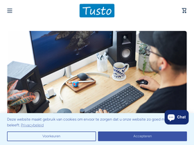 Tusto homepage screenshot
