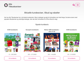 'alletilbudsaviser.co.no' screenshot