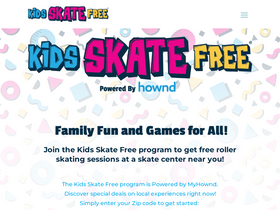 'kidsskatefree.com' screenshot