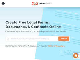 '360legalforms.com' screenshot