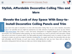 'decorativeceilingtiles.net' screenshot