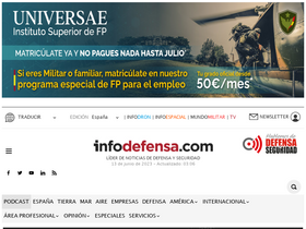 'infodefensa.com' screenshot